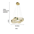 GobekUsa Golden LED Ring Chandelier for Modern Luxury Living and Dining Spaces