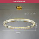 GobekUsa Crystal LED Chandelier: Modern Steel Pendant Lighting for Luxurious Foyer Decor