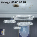 GobekUsa Crystal LED Chandelier: Modern Steel Pendant Lighting for Luxurious Foyer Decor