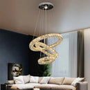 GobekUsa Crystal LED Chandelier Pendant Light for Modern Luxury Living Dining Room Décor