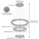 GobekUsa Crystal LED Chandelier Pendant Light for Modern Luxury Living Dining Room Décor
