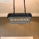 GobekUsa Modern Crystal Block Island Pendant Light
