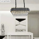 GobekUsa Modern Crystal Block Island Pendant Light