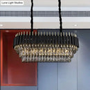 GobekUsa Modern Crystal Block Island Pendant Light