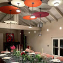 GobekUsa Cotton Round LED Pendant Lights Green Red Art Decoration Offices Bedrooms