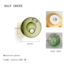 GobekUsa Cotton Round LED Pendant Lights Green Red Art Decoration Offices Bedrooms
