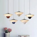 GobekUsa Cream Wind Milk Glass Pendant Lights LED E27 Modern Kitchen Island Dining