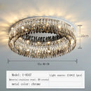 GobekUsa Crystal Chrome Ceiling Lamp - Simple Modern Nordic Living Room Dining Bedroom Lighting