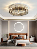 GobekUsa Crystal Chrome Ceiling Lamp - Simple Modern Nordic Living Room Dining Bedroom Lighting