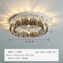GobekUsa Crystal Chrome Ceiling Lamp - Simple Modern Nordic Living Room Dining Bedroom Lighting