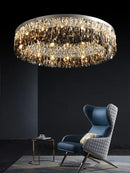 GobekUsa Crystal Chrome Ceiling Lamp - Simple Modern Nordic Living Room Dining Bedroom Lighting