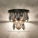 GobekUsa Modern Tiered Sconce Light with Cut-Crystal Accents - Sleek Bedside Wall Mount Fixture (2 Bulbs)