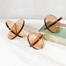 GobekUsa Intersect Glass Ball Semicircle Decoration - Transparent Geometric Home Decor