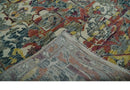 Modern Transitional 8x10 Ivory, Rust, Yellow and Charcoal Serapi wool Area Rug by The Rug Decor