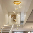 GobekUsa Butterfly Staircase Pendant Lights Loft Style Lamps