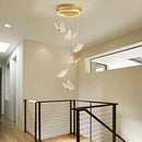 GobekUsa Butterfly Staircase Pendant Lights Loft Style Lamps