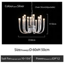 GobekUsa Glass Chandelier LED Hanging Light for Living Room Bedroom Dining Room - 2024 Collection.