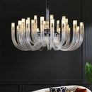 GobekUsa Glass Chandelier LED Hanging Light for Living Room Bedroom Dining Room - 2024 Collection.