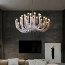 GobekUsa Glass Chandelier LED Hanging Light for Living Room Bedroom Dining Room - 2024 Collection.