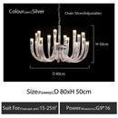 GobekUsa Glass Chandelier LED Hanging Light for Living Room Bedroom Dining Room - 2024 Collection.