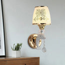 GobekUsa Modern Trapezoid Opal Glass Shade Wall Sconce - Gold Finish 1/2-Light Wall Mount Lamp Fixture