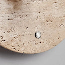 GobekUsa LED Wall Light Fixtures Bedroom Modern Button Switch Yellow Travertine White Iron Bedside Lamp