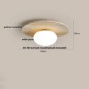 GobekUsa Glass Ball LED Ceiling Light White Yellow Travertine Plafondlampen