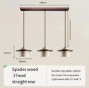 Modern Travertine Stone Pendant Light With Walnut Accent