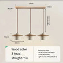 Modern Travertine Stone Pendant Light With Walnut Accent