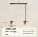 Modern Travertine Stone Pendant Light With Walnut Accent