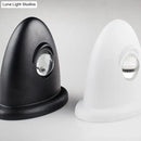 GobekUsa LED Bedroom Wall Sconce Lamp with Contemporary Triangle Aluminum Shade and Black/White Finish in White/Warm Lighting