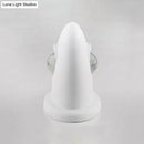 GobekUsa LED Bedroom Wall Sconce Lamp with Contemporary Triangle Aluminum Shade and Black/White Finish in White/Warm Lighting
