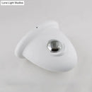 GobekUsa LED Bedroom Wall Sconce Lamp with Contemporary Triangle Aluminum Shade and Black/White Finish in White/Warm Lighting
