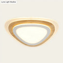 GobekUsa Kids Room LED Flush Mount with Creative Acrylic Light and Nautical Theme in Wood Finish - Flush Ceiling Light
