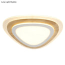 GobekUsa Kids Room LED Flush Mount with Creative Acrylic Light and Nautical Theme in Wood Finish - Flush Ceiling Light