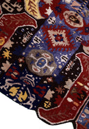 Modern Tribal Design Maroon Hand Tufted 4x8 Wool Area Rug
