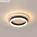 GobekUsa Compact Metal LED Flush Mount Ceiling Light with Acrylic Diffuser - Minimalist Design