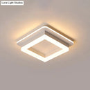 GobekUsa Compact Metal LED Flush Mount Ceiling Light with Acrylic Diffuser - Minimalist Design