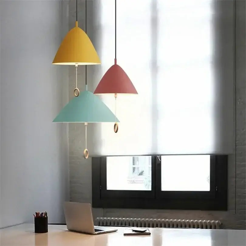 GobekUsa Designer Pendant Light for Dining Room & Bedroom, Pull Switch E27 Fixture