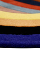Modern Twin Rings Multicolor Hand Tufted 5x7 Wool Rug by The Rug Decor