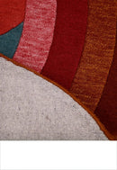 Modern Twin Rings Multicolor Hand Tufted 5x7 Wool Rug by The Rug Decor