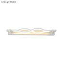 GobekUsa Modern Twist Acrylic 1-Light LED Vanity Sconce - Warm/White/Natural Light, 20.5"/24" Wide
