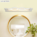 GobekUsa Modern Twist Acrylic 1-Light LED Vanity Sconce - Warm/White/Natural Light, 20.5"/24" Wide