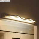 GobekUsa Modern Twist Acrylic 1-Light LED Vanity Sconce - Warm/White/Natural Light, 20.5"/24" Wide