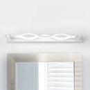 GobekUsa Modern Twist Acrylic 1-Light LED Vanity Sconce - Warm/White/Natural Light, 20.5"/24" Wide
