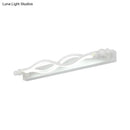 GobekUsa Modern Twist Acrylic 1-Light LED Vanity Sconce - Warm/White/Natural Light, 20.5"/24" Wide