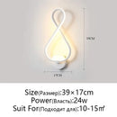 GobekUsa LED Wall Lamps Modern Minimalist Bedroom Living Room Lighting Black White