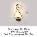 GobekUsa LED Wall Lamps Modern Minimalist Bedroom Living Room Lighting Black White