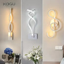 GobekUsa LED Wall Lamps Modern Minimalist Bedroom Living Room Lighting Black White
