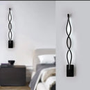 GobekUsa Acrylic LED Wall Sconce: Intertwined Design, 1 Light, Black/White, Warm/White Lighting